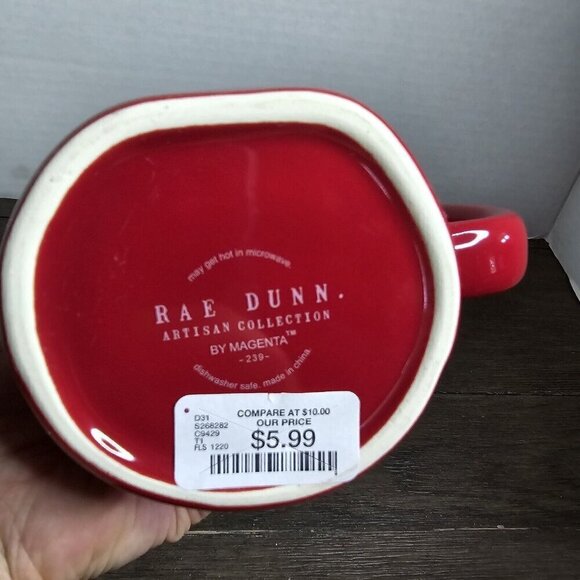 NWT Rae Dunn Artisan Be Mine Red Valentine's Day Coffee Mug 2020 - Picture 8 of 8